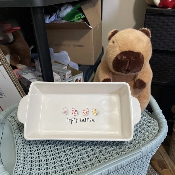 Rae Dunn HAPPY EASTER (small eggs) Ceramic Baking Dish - Picture 2 of 4
